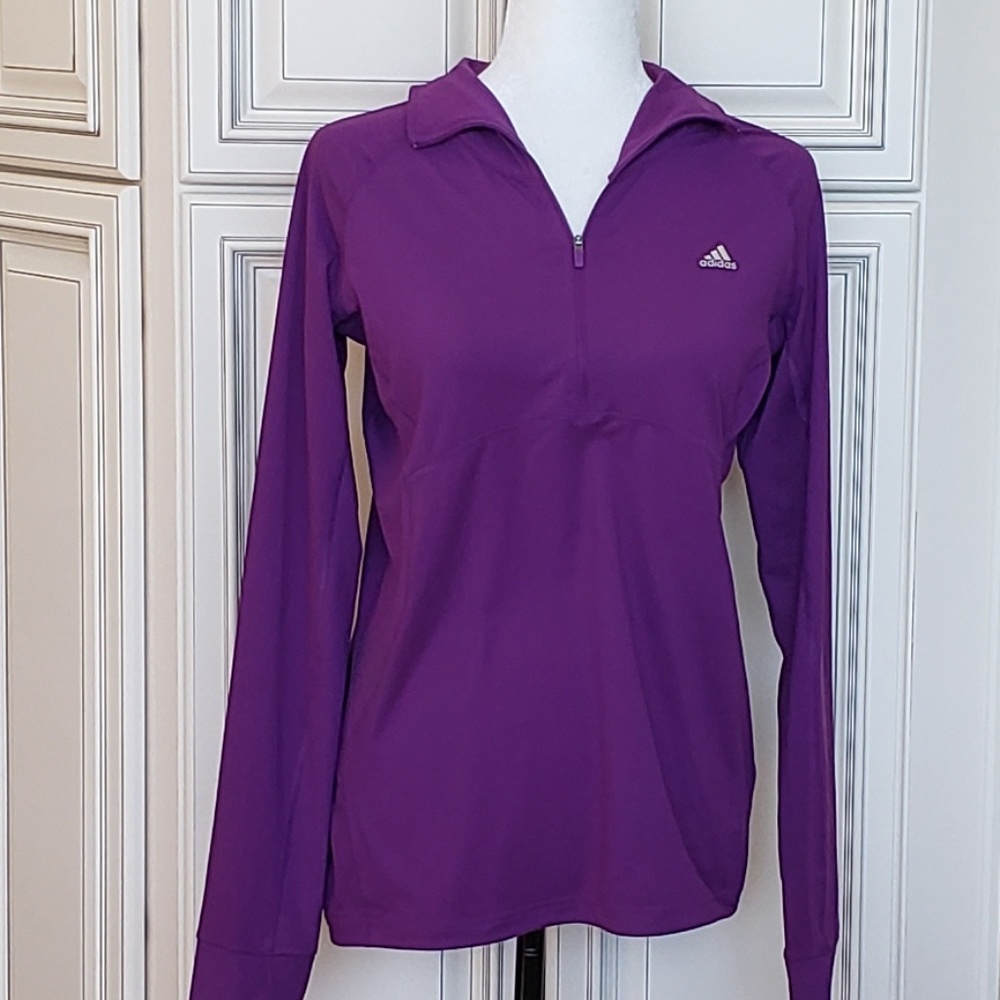 Womens Adidas Long Sleeve Half Zip Shirt